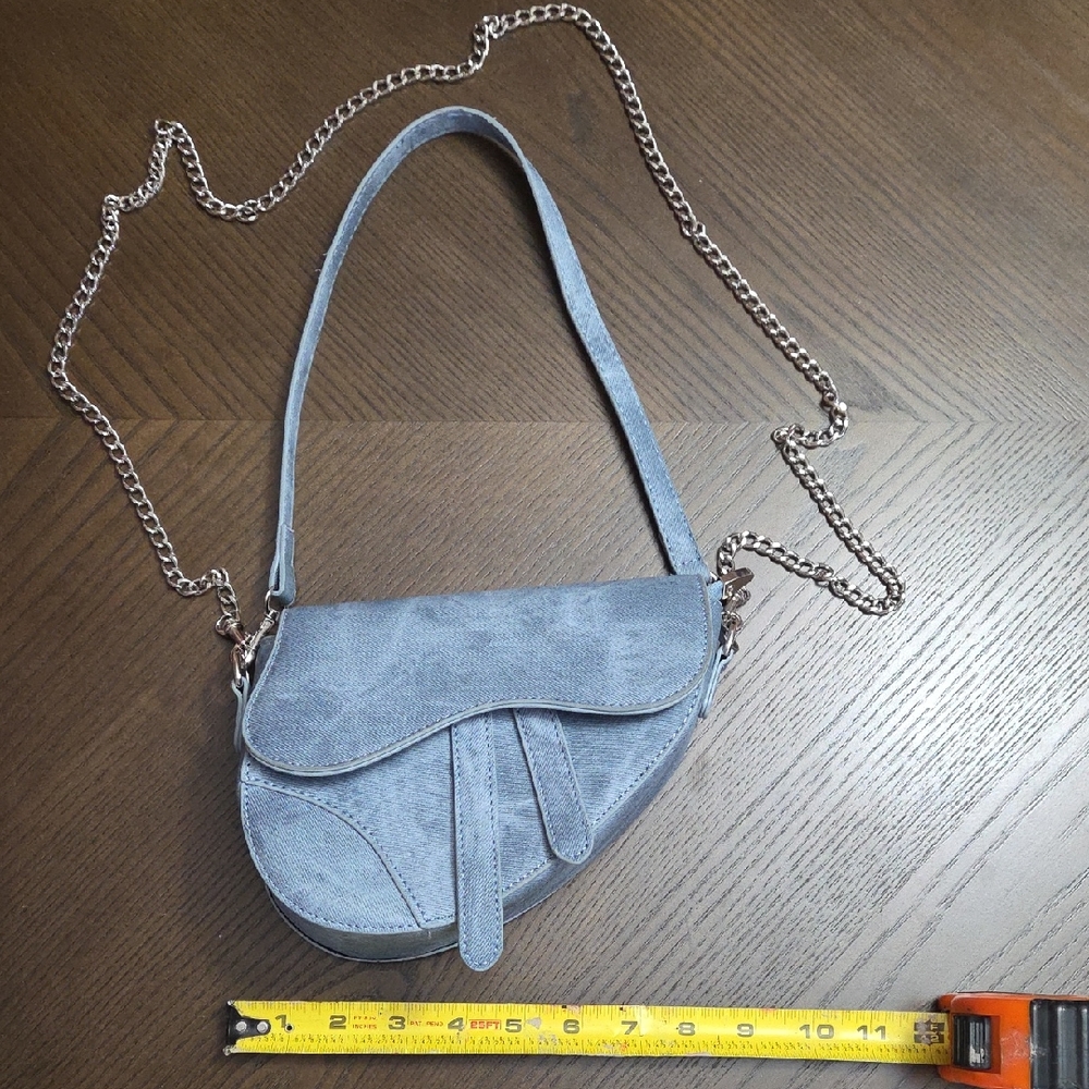 Stylish Blue Chain Strap Women's Bag